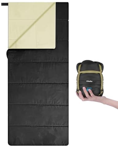 Sac de Couchage: Ohuhu l'été Sac de Couchage Adulte 15℃~25℃ Compact Ultralight Enfant Adulte pour Camping Hiking Trekking Randonnée Extérieur, Noir