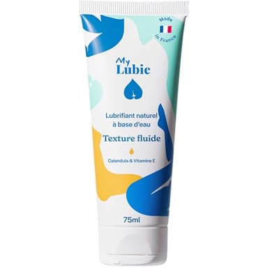 MY LUBIE - Lubrifiant Naturel à Base d'Eau avec Calendula & Vitamine E | 75 ml | Lubrifiant Vegan - Confort Durable - Emballage Éco-Responsable - Fabriqué en France