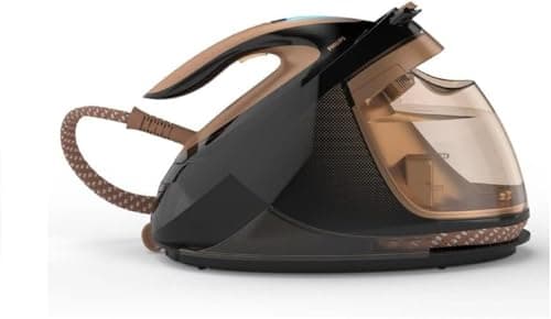 Philips Centrale Vapeur PerfectCare Elite Plus - Réglage température automatique, Pression de 8 Bars, Effet Pressing de 600 g, Semelle T-ionicGlide, Réservoir Amovible de 1,8L (GC9682/80)