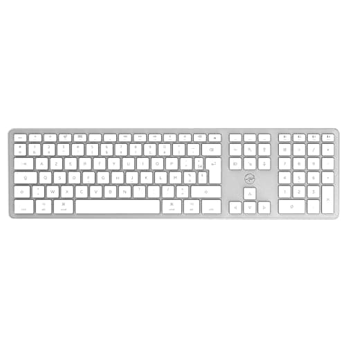 Mobility Lab Clavier français AZERTY sans fil pour Mac – blanc et argenté