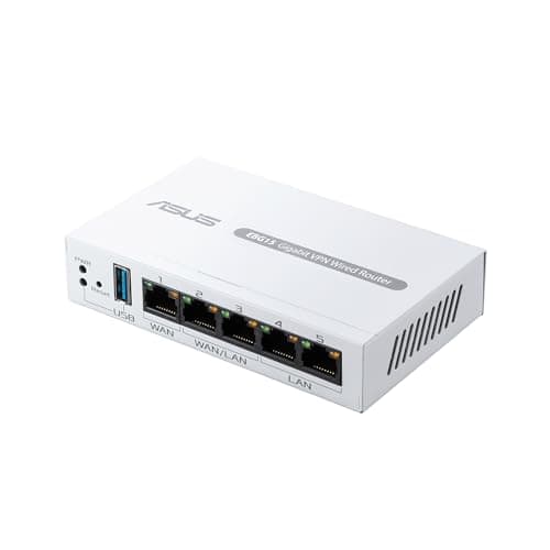 ASUS ExpertWiFi EBG15, routeur Filaire Gigabit VPN, jusqu'à 3 Ports WAN ethernet + 1 USB WAN, prévention des intrusions IPS, Pare-feu de Couche 7, sécurité réseau de Grade Commercial