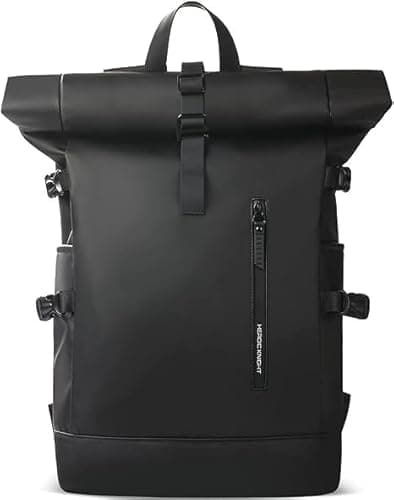hk Sac a Dos Extensible 27L Sac Roll-Top Etanche Grand Sac a Dos PC Portable 15.6 Pouces avec USB Charging Port Pour Hommes Femmes Loisir Randonnée Camping Voyage