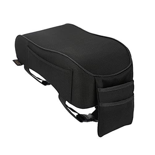 Aceshop Accoudoir de Voiture En Mousse à Mémoire de Forme, Doux et Respirant pour Console Centrale Universel avec Support de Téléphone Sac de Rangement pour La Plupart des Véhicules, Suv, Camion