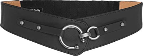 BlackButterfly Vintage Réglable Boucle Élastique Taille Ceinture (Noir, XXL)