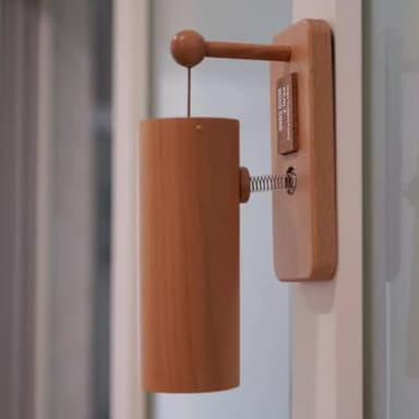 Cloche de commerçant en bois pour ouverture de porte 432 Hz, carillon éolien, sonnette à ventouse, carillon de porte mignon, simple, pour ouverture de porte, largement utilisée pour les cafés, les