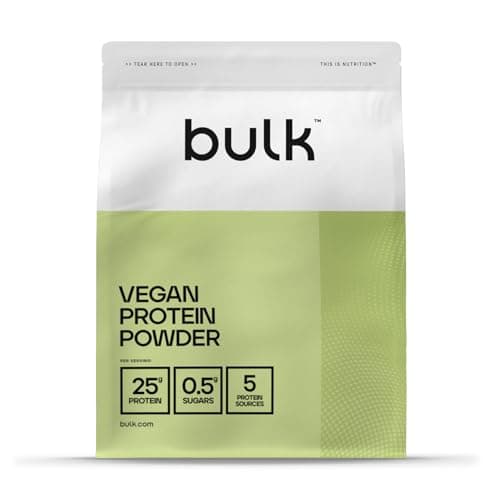 Bulk Vegan Protein Powder, Shake protéiné végétal, Vanilla, 1 kg, New & Improved Formula