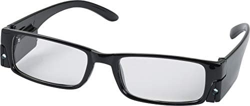 Boolavard TM Lunettes Noir LED lunettes de lecture presbytes avec LED de puissance/dioptrique; 1,0 1,5 2,0 2,5 3,0 (+3.0)