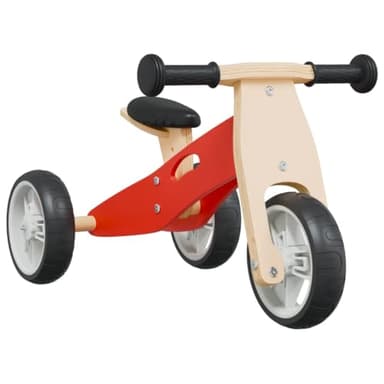 vidaXL Vélo d'équilibre pour Enfants 2-in-1 Rouge, vélo Strider, vélo à Pousser, Trike d'équilibre, vélo Strider, équilibreur de vélo