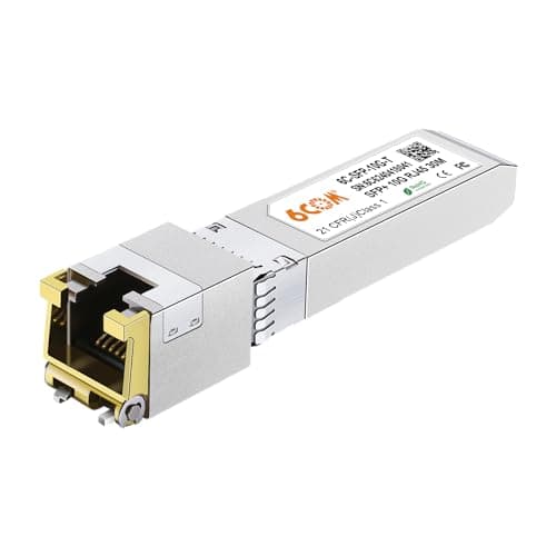 6COM 10GBase-T SFP+ Module , Module Cuivre 10G SFP+ vers RJ45, Cat.6a/7, jusqu'à 30 mètres, pour Cisco SFP-10G-T-S, Ubiquiti uacc-cm-rj45-mg, D-Link, Supermicro, MikroTik S+RJ10 et Plus