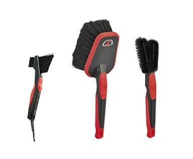 ZEFAL ZB Set Brosses de Nettoyage pour vélo Cyclisme Mixte Adulte, Noir/Rouge, Taille Unique