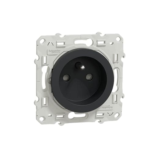 Schneider Electric S540059 Odace Prise de courant 2 pôles + terre Anthracite