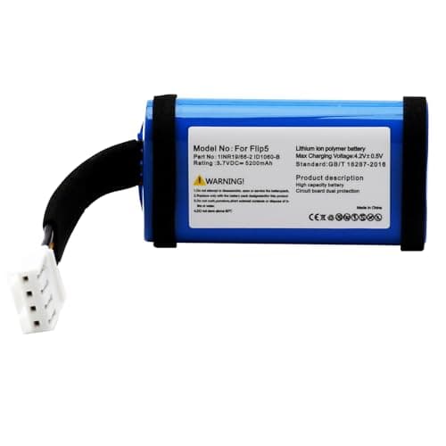 Fayerkar Batterie Li-ion pour JBL Flip 5, 3,7 V, 5200 mAh, 1INR19/66-2 ID1060-B, pour haut-parleur Bluetooth JBL Flip 5ème génération