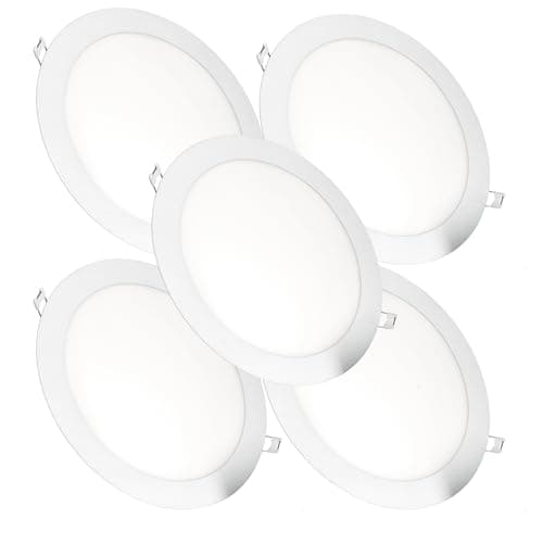 Jandei - LED SPOT encastrer rond 18W = 120W 3000K/4200K/6000K blanc Ø224x13 /tr 205mm 220V 1440lum, [Classe énergétique A+] (6000K) lot de 5