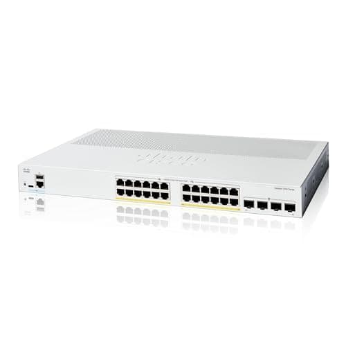 Cisco Commutateur Intelligent Cisco Catalyst 1200-24P-4G, 24 Ports GE, PoE, Ports SFP 4x1GE, Garantie limitée à Vie (C1200-24P-4G)