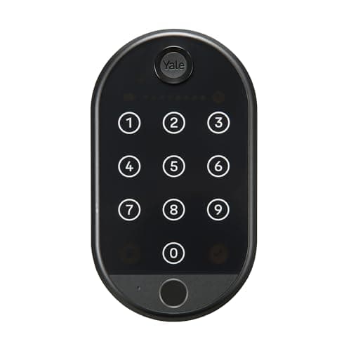 Yale Clavier Connecté à Empreinte Digitale, Fonctionne avec les appareils connectés Yale, Accès sans clé, Installation facile, Code d'entrée personnalisable, Clavier rétroéclairé, 4 Piles Founies