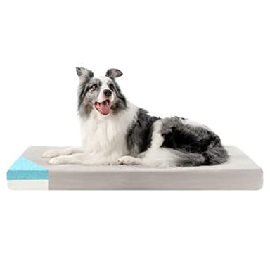 ZENAPOKI Coussin Chien Mémoire de Forme - Tapis Chien Grande Taille 110x70x9cm, Housse Lavable - Lit pour Chien Orthopédique, Antidérapant