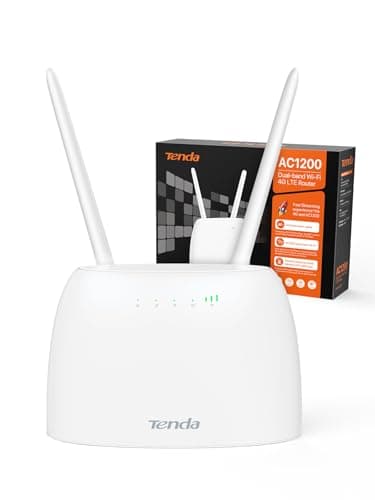 Tenda 4G07 Routeur 4G LTE 150Mbps, Modem 4g WiFi AC1200 Double Bande, Box 4G, 2 Antenne Externe Amovibles, Ports LAN/WAN, Déverrouillé Mini SIM Carte, Compatible Tous opérateurs