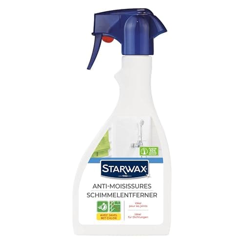STARWAX - Anti-moisissures pour joints et salle de bain - Désinfecte et détruit les moisissures - Elimine les traces noires - Action Blanchissante - Avec Javel - Fabriqué en France - 600ml