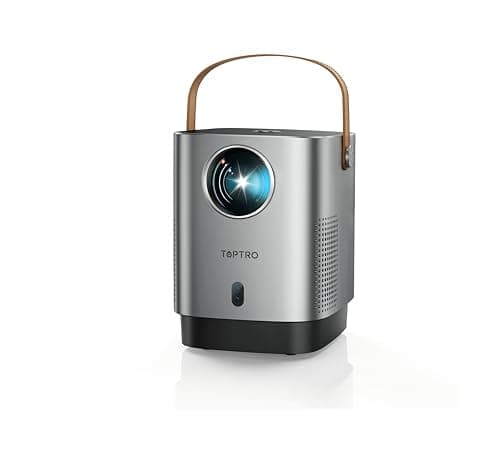 Mini Projecteur Portable【Focus Électrique】20000 Lumens Projecteur Vidéo WiFi6 Bluetooth, TOPTRO 1080P FHD Supporté Vidéoprojecteur 4k Portable Home Cinéma Entièrement Scellé, 4P&4D Correction,50% Zoom