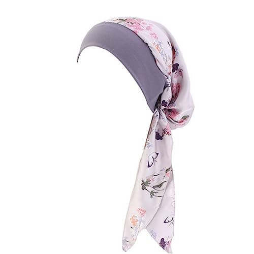 YSTrillion Chapeau de Chimio,Chimio Turban pour Femmes,Foulard Cheveux Élastique Bandana Mousseline Imprimé Bandana Casquette Pour Chimiothérapie(Pourpre