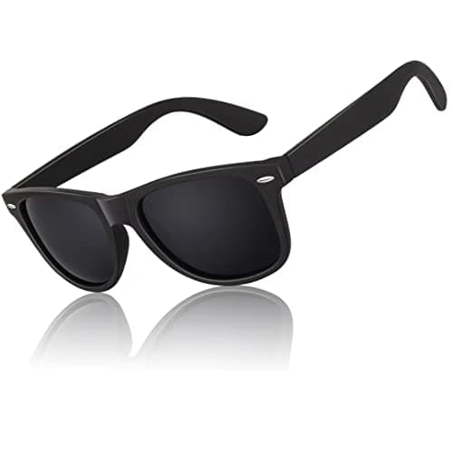 LINVO Lunettes de Soleil Polarisées pour Homme Femme Classique Lunettes de Conduite Anti-UV Lunettes de Soleil Design Rétro des Années 80