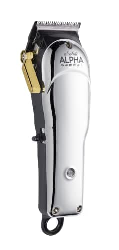GAMMAPIU' Absolute Alpha Clipper, Tondeuse à Cheveux Professionnelle avec Couvercle Interchangeable, Lame Plate de 45 mm, 5 Peignes et Kit de Nettoyage, Tondeuse à Barbe Électrique Rechargeable