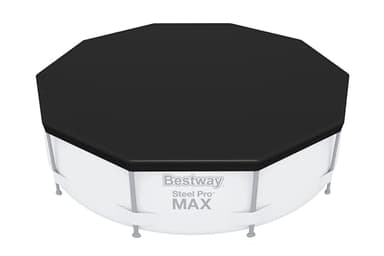 Bâche 4 saisons 305 cm pour piscine hors sol Steel Pro™ ronde diamètre 305 cm, Noir