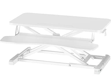 BONTEC Convertisseur de Bureau Debout de 800 mm, Station de Travail réglable en Hauteur, convertisseur Ergonomique Assis Debout jusqu'à 15 kg (Blanc)