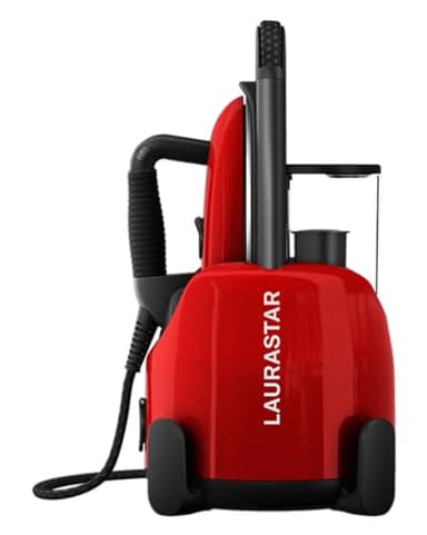 Laurastar Lift Original Red, Centrale Vapeur Nomade 3en1, Repasse, Défroisse et Purifie Vos Textiles, Vapeur Hygiénique, Design, Réservoir Amovible, Repassage Vertical, Rouge
