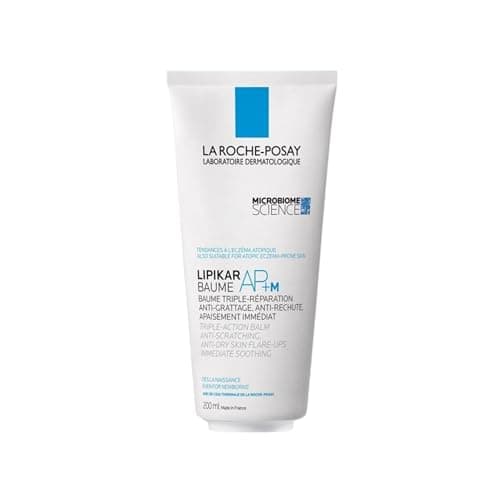 La Roche-Posay, Lipikar, Baume AP+M Relipidant Anti-Irritations, Nourrit & Apaise, Enrichi en Niacinamide & Beurre de Karité, Pour Peaux Sèches à Tendance à l'Eczéma Atopique, 200 ml