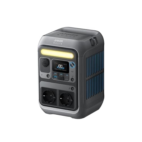 Anker SOLIX C300 station électrique portable, batterie LiFePO4 288 Wh, générateur solaire 300 W (pic 600 W), recharge bilatérale 140 W, camping, voyages et urgences (panneau solaire en option)