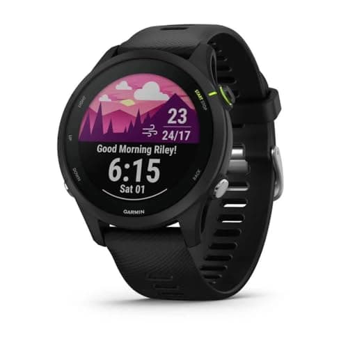 Garmin Forerunner 255, Music - Montre GPS Multisports connectée de Running – Noire – Boitier 46 mm