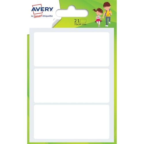AVERY - Sachet de 21 étiquettes multi-usages, format 34 x 75 mm