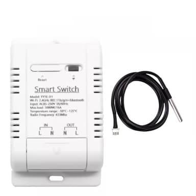 MHCOZY WIFI Temperature Controller Sensor, Tuya app Remote Control 16A Smart Switch with Energy Monitor, Works with Alexa Google