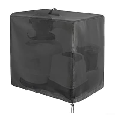SPORTARC Housse de Filtre à sable de piscine, Housse Imperméable en tissu Oxford pour pompe de Piscine pour Intex Transparent, 84 x 61 x 86 cm, Housse de pompe de piscine hors sol Oxford 420D