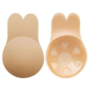 EIHI Soutien Gorge Invisible, Push Up Bra Soutien Gorge, sans Bretelles Soutien Gorge, Invisible Auto adhésif Réutilisable Soutien Gorge pour aux Robes, Robes de Mariée, (couleur chair), 1 paire