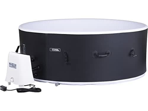 Habitat et Jardin Spa Gonflable Semi Rigide en PVC Antibes - 6 Places - Noir/Blanc