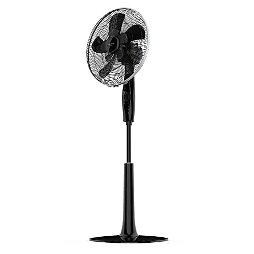 Cecotec Ventilateur sur pied EnergySilence 1020 Extreme Flow. 60 W, 10 pales superposées, Diamètre 40 cm, Moteur AC, ajustable en hauteur de 112 à 135 cm, Noir