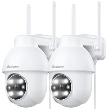 GALAYOU 2k Camera Surveillance WiFi Exterieure PTZ, Caméra de Surveillance Extérieur 360° Étanche, Vision Nocturne en Couleur, Suivi Intelligent, Alerte instantanée, Alexa Y4 2p
