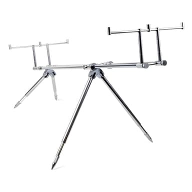 X2 Axis Rodpod 3-Rod - Réglable jusqu'à 116cm - 4 Pieds réglables - Aluminium - Support de Canne à Carpe - Positionnement Stable de la Canne - Durable & Compact - pour 3 Cannes à pêche