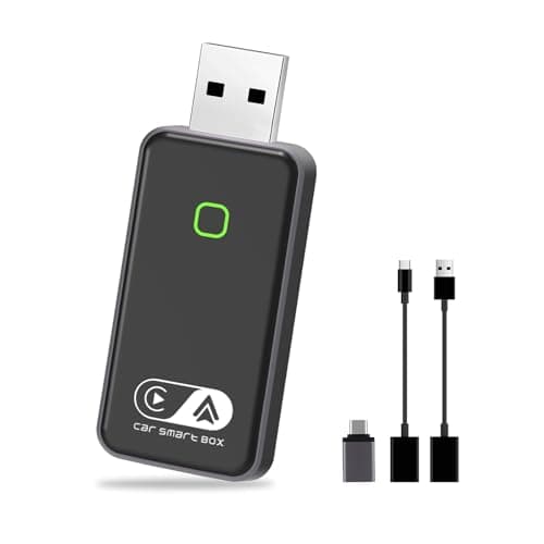 2025 CarPlay sans Fil & Android Auto sans Fil Adaptateur, 2-in-1 Connexion à Canaux, Dongle Convertir Filaire en sans Fil, Plug and Play pour Une Configuration Facill, Charge iOS10+ & Android11+