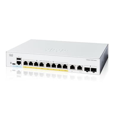 Cisco Commutateur Intelligent Cisco Catalyst 1200-8FP-2G, 8 Ports GE, PoE complète, Ports combinés 2x1GE, Garantie limitée à Vie (C1200-8FP-2G)