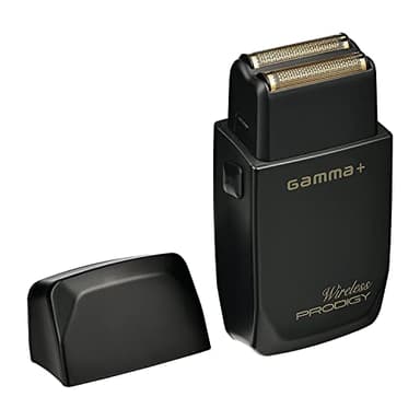 GAMMAPIU' Rasoir Électriques Hommes Barbe et Cheveux, Rasoir à Barbe Électrique Homme Sans Fil avec 2 Heures d'Autonomie, Feuille Hypoallergénique Gold Titanium, Compatible avec Chargeur Sans Fil QI