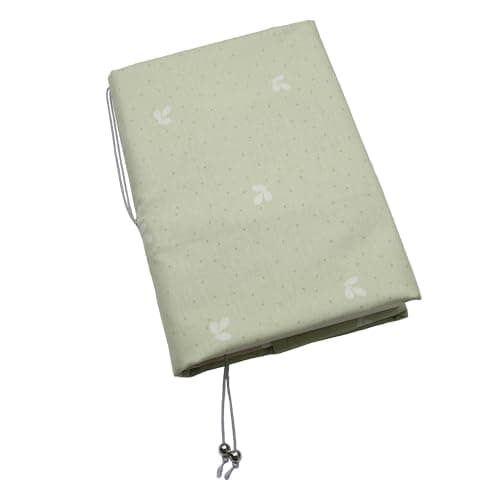 Le Tyerisa Couverture de livre en Coton Protège-livre à Pois Couverture de Protection de Livre à Taille Réglable avec Cordon élastique Vert Clair
