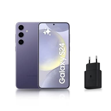 Samsung Galaxy S24, Smartphone Android 5G, 256 Go, Chargeur Secteur Rapide 25W Inclus [Exclusivité Amazon], Smartphone déverrouillé, Indigo, Version FR