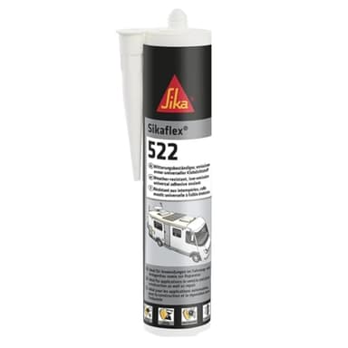 SIKA - Colle-mastic - Sikaflex 522 Blanc - Jointoiement de caravanes et camping-cars - Résistant aux UV - Intérieur et extérieur - 300ml