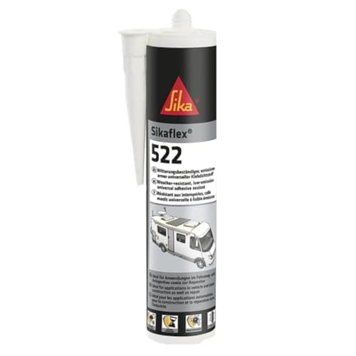 SIKA - Colle-mastic - Sikaflex 522 Blanc - Jointoiement de caravanes et camping-cars - Résistant aux UV - Intérieur et extérieur - 300ml