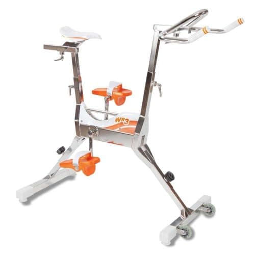 Waterflex WX-WR3 - Aquabike - Aquabike Bien-être - Système Innovant Click & Turn - Pour une Position Verticale, Évite les blessures - Blanc / Orange