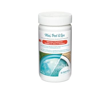 BAYROL Mini Pool&Spa Pastilles Chlore 5 Fonctions 20g à Dissolution Lente - pour Tous Les Types de filtres - Idéal pour Piscine Hors Sol, Tubulaire, Spa Gonflable