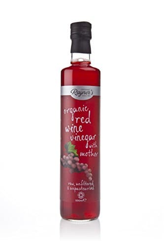 Rayners Vinaigre de vin rouge bio brut avec mère 500 ml - Lot de 3